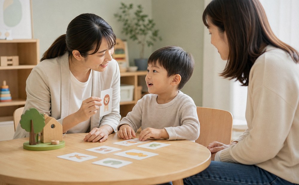 醫療專業人員與個案討論的照片